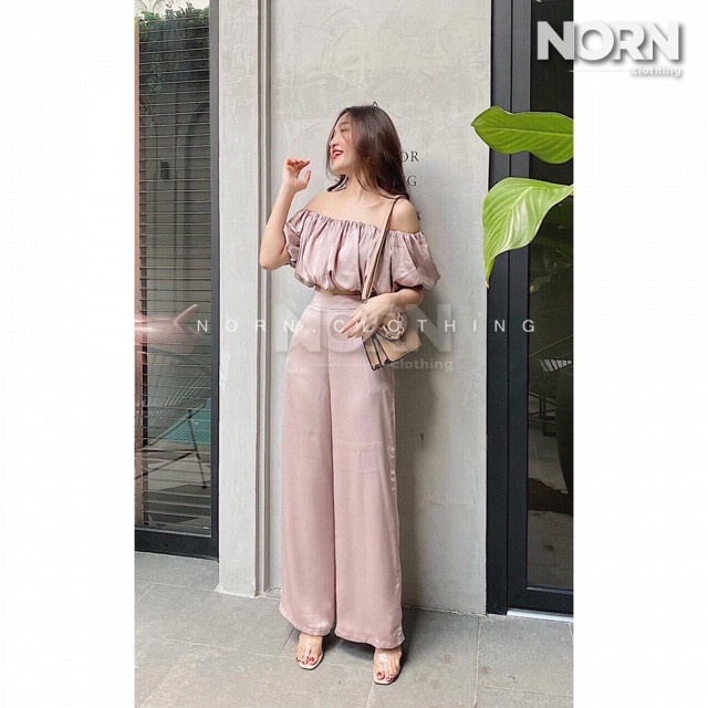 Siêu phẩm áo bẹt vai croptop bí phồng - NORN Clothing