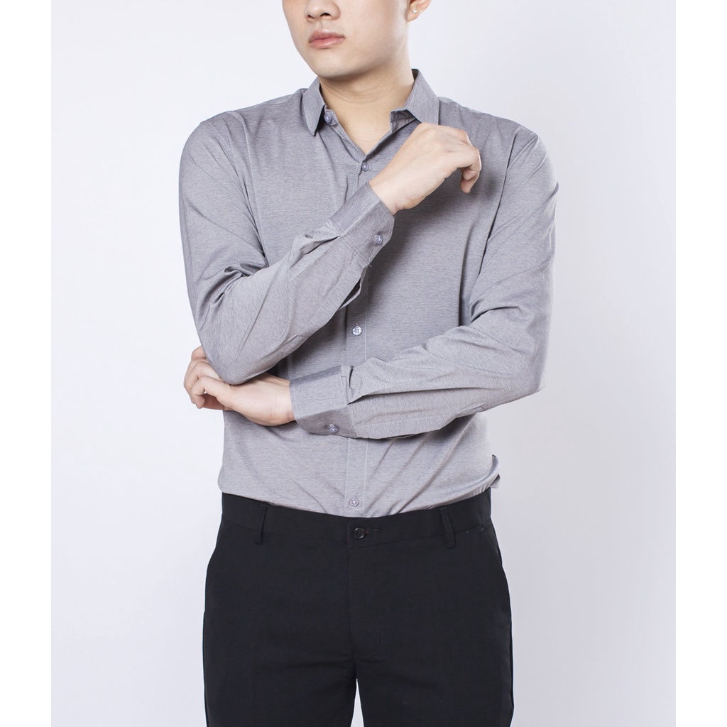 Áo sơ mi dài tay nam 4Lucky -8056,vải lụa cao cấp mỏng mát | BigBuy360 - bigbuy360.vn