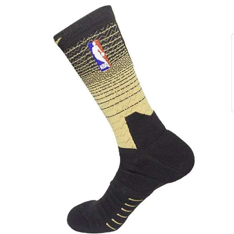 Vớ cotton Dày Dặn Cổ Cao Đến Giữa Bắp Chân Phong Cách Thể Thao NBA