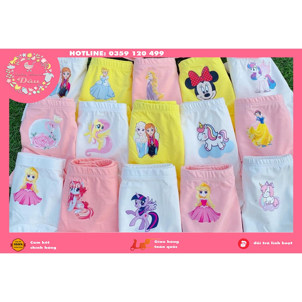 SET 3 QUẦN CHIP MIA KID VNXK CHO BÉ GÁI SIZE TỪ 2 -10 TUỔI - VẢI COTTON