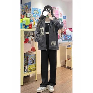 [order] Áo khoác nỉ đen ( có fback + bảng size cuối)
