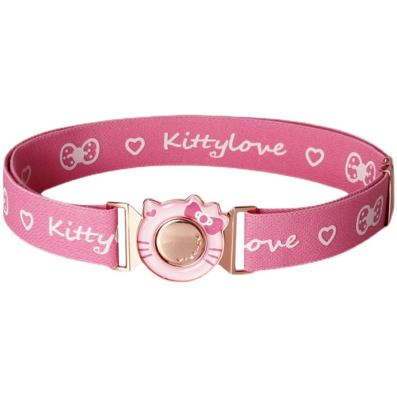 Thắt Lưng Co Giãn Có Thể Điều Chỉnh Độ Dài Thoải Mái Hình Mèo Kitty Cho Bé Gái