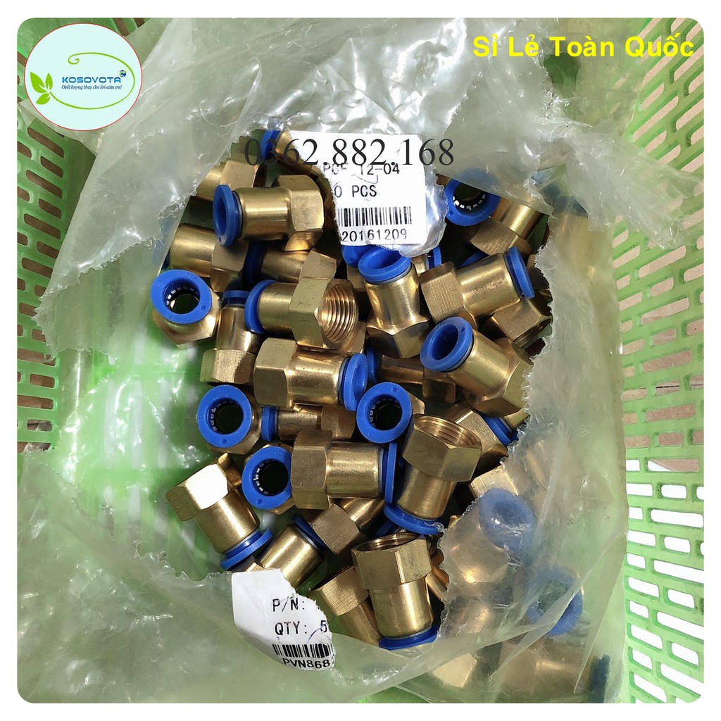 Cút Đồng 21 Ren Trong Dây 10mm Cho Máy Lọc Nước, Máy Phun Sương Hàng Chính Hãng Siêu Bền