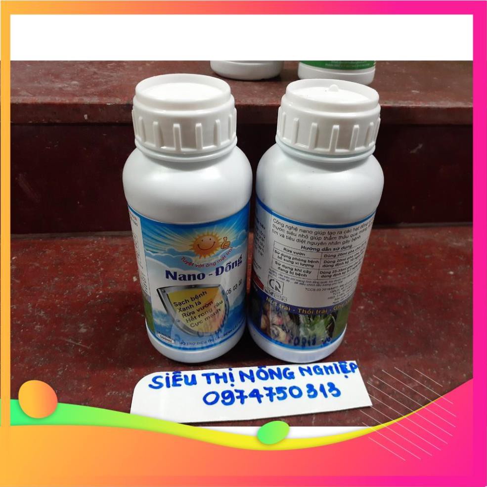 Nano đồng- chế phẩm sinh học trừ bệnh hại chai 500ml