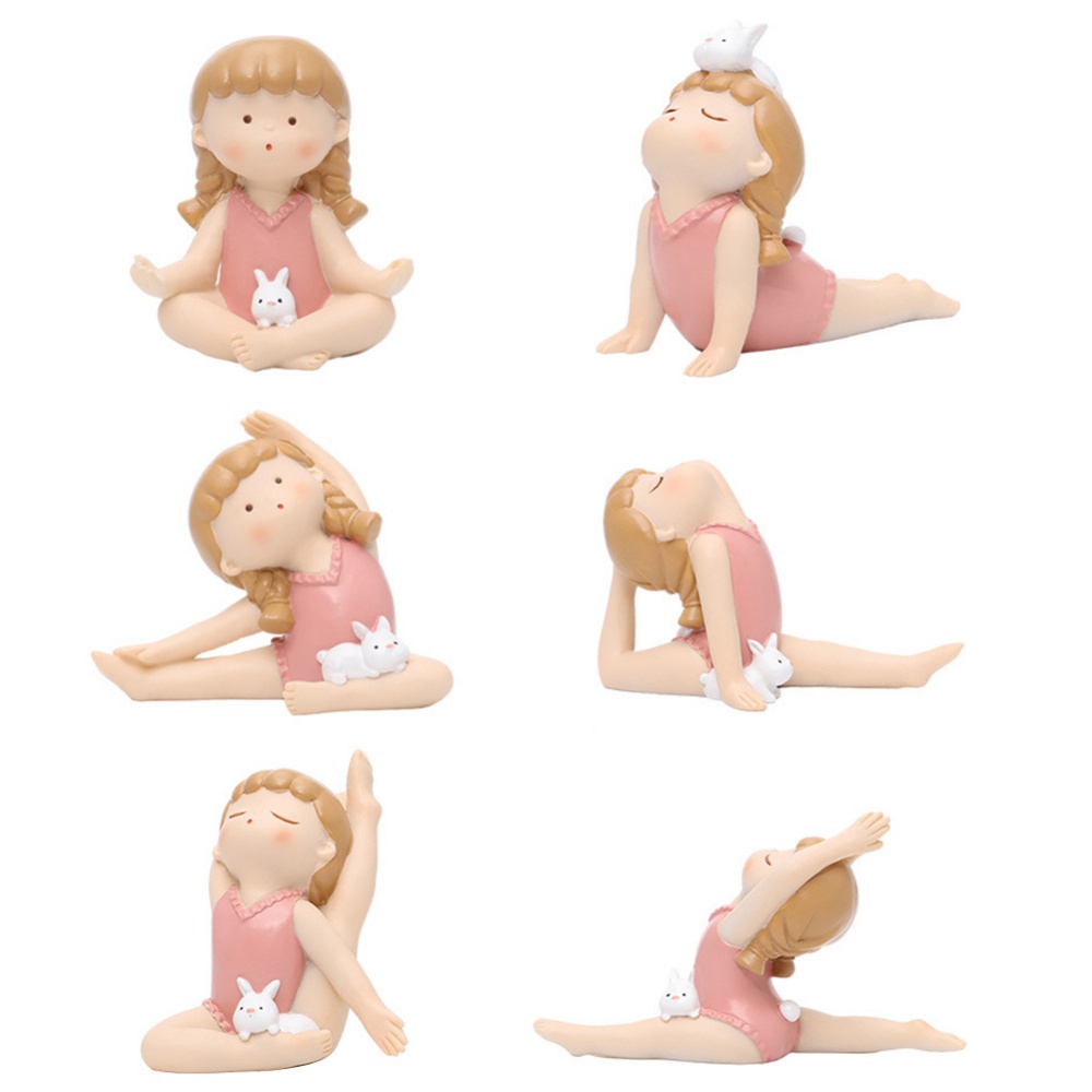 Chú Thỏ Tập Yoga Dễ Thương Trang Trí Nhà Cửa