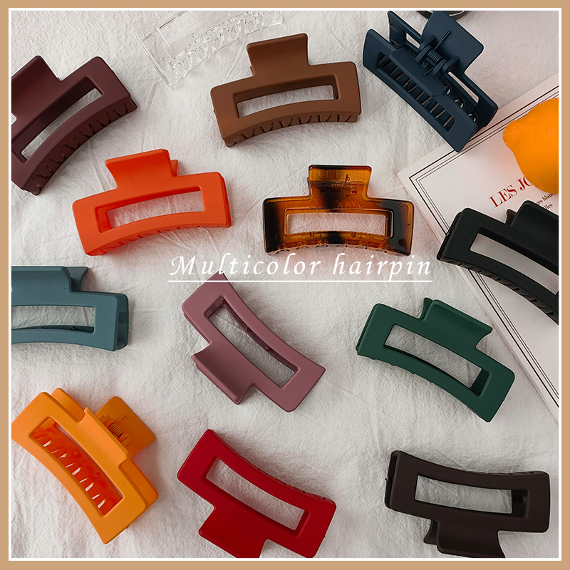 Kẹp Tóc Thiết Kế Màu Trơn Đơn Giản Thời Trang Dành Cho Nữ