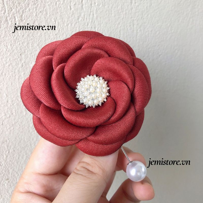 Trâm Hoa Cài Áo Handmade Nhiều Màu