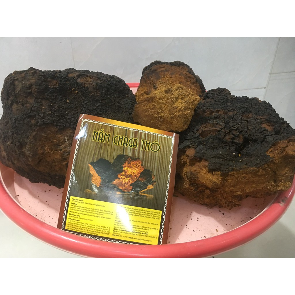 {chính hãng công ty} 500g Nấm Chaga thô [ Nấm chaga nhập khẩu Siberia có giấy tờ hải quan ]