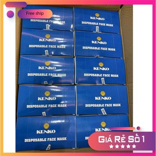 Giá Sỉ 1 thùng Khẩu Trang Y Tế 4 Lớp Kenko . màu xanh , màu trắng, màu hồng, màu xám. kháng khuẩn, chống bụi mịn.