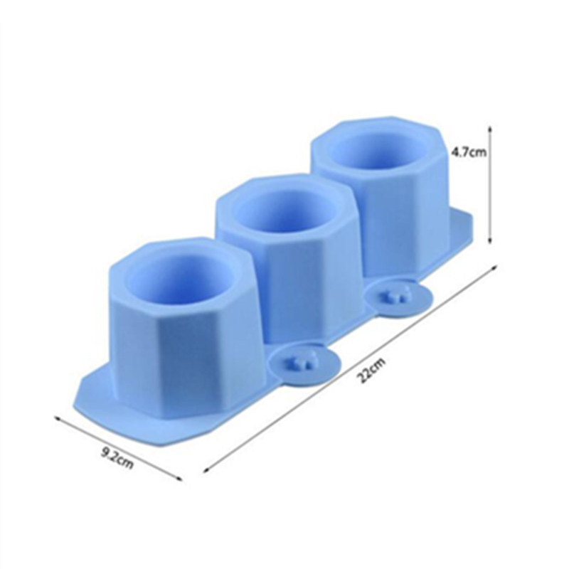 Khuôn Silicon 3 Lỗ Đa Giác Dùng Làm Chậu Hoa