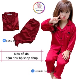 11-40kg bộ quần áo dài tay phi lụa bóng bé gái - ảnh sản phẩm 2