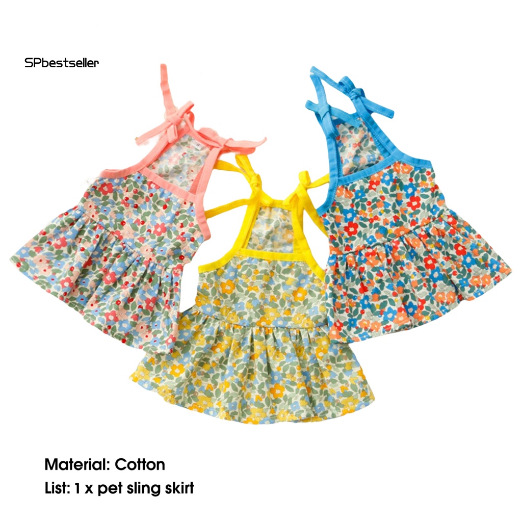 Đầm In Hoa Nhẹ Nhàng Thời Trang Mùa Hè Xinh Xắn Cho Thú Cưng