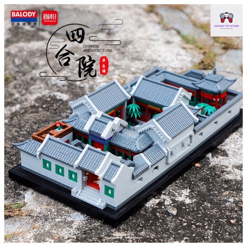 Đồ chơi lắp ghép Legogi xếp hình VƯỜN CẢNH TÔ CHÂU Trung Hoa cổ xưa mô hình nanoblock