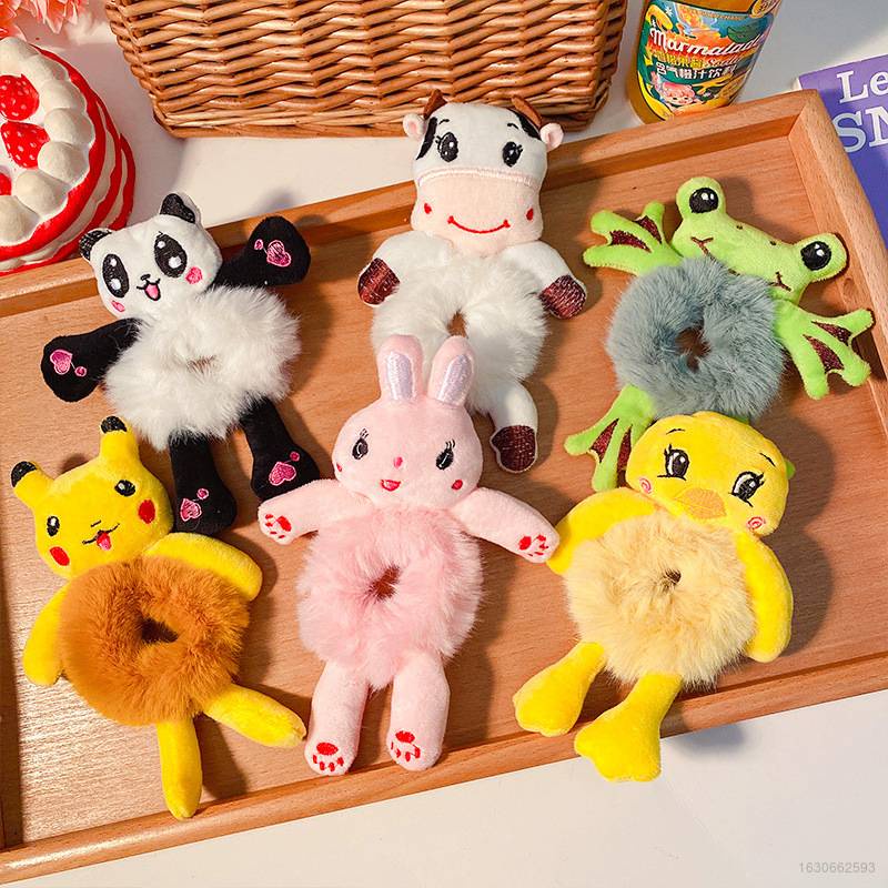 Dây buộc tóc co giãn nhiều họa tiết hoạt hình dễ thương tự chọn cho nữ