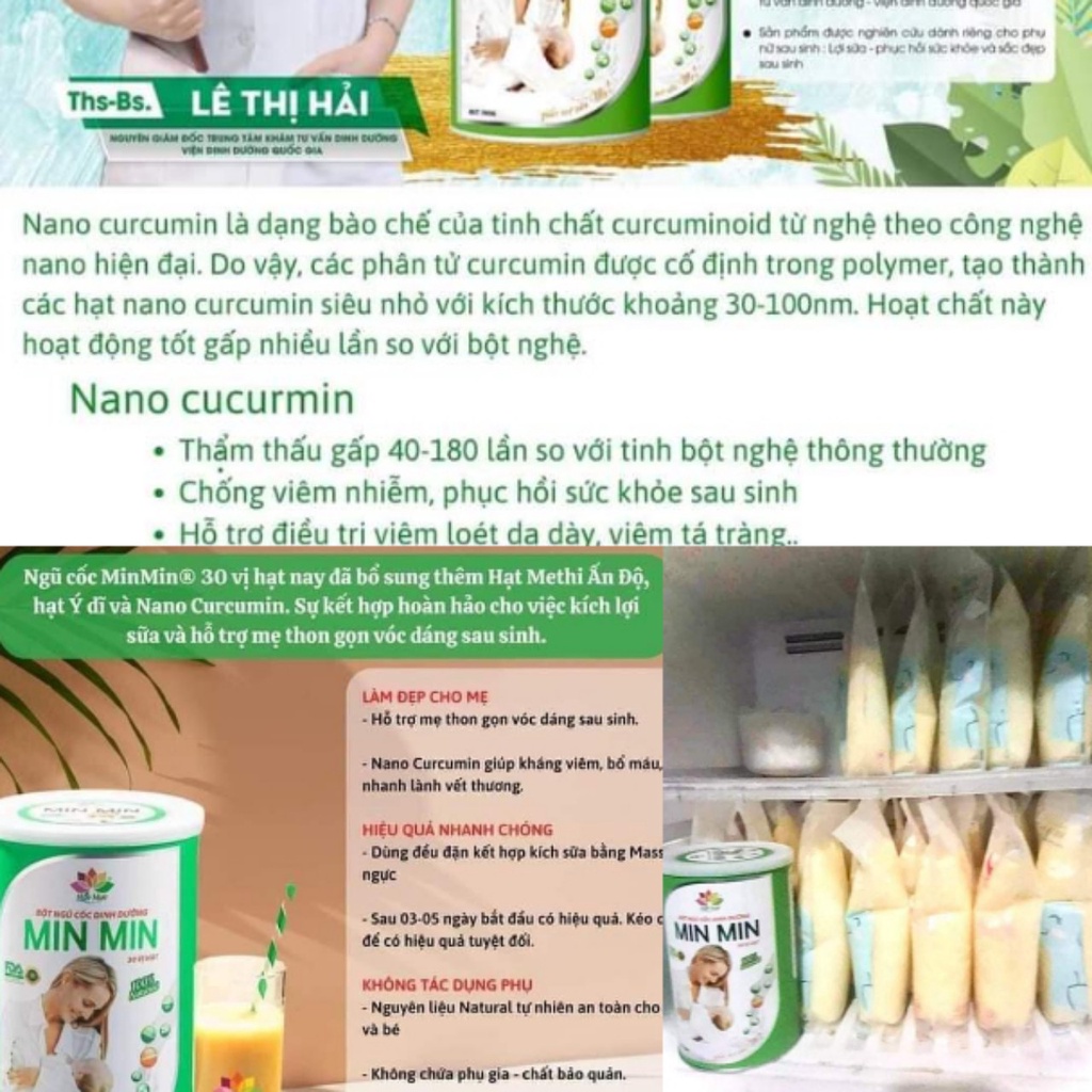 [CHÍNH HÃNG_0,5kg] NGŨ CỐC LỢI SỮA CAO CẤP MIN MIN _ NGŨ CỐC MẸ BẦU CHUẨN ORGANIC.