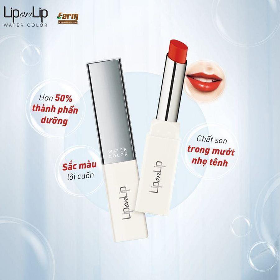 Son trang điểm dưỡng ẩm tối ưu Lip on Lip Diamond Shine 2,2g [Hồng Cam]