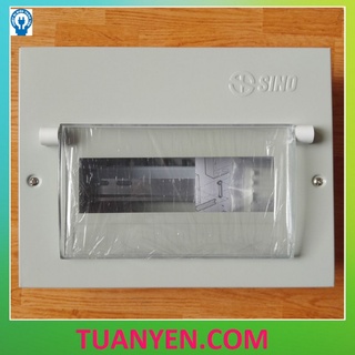 Tủ điện sino mặt nhựa đế kim loại chứa 13, 14, 18, 24 mcb hàng chính hãng