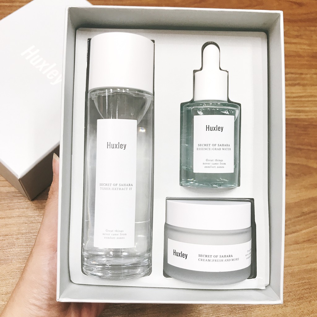 (Đủ loại) Set dưỡng da Huxley fullsize Hàn Quốc (3 món)