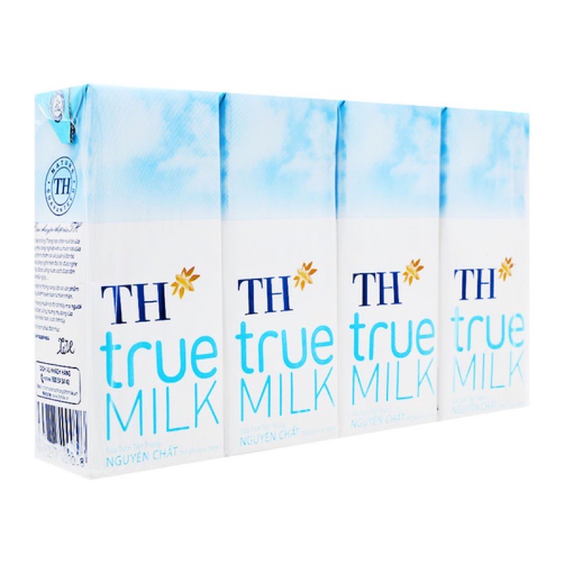 Lốc 4 hộp sữa tươi, TH TrueMilk, 180ml