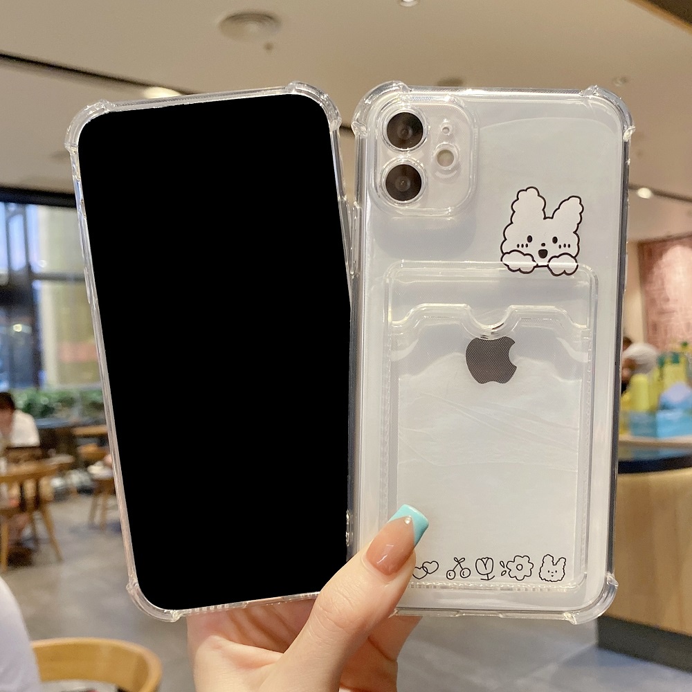 Ốp Điện Thoại Trong Suốt Có Ngăn Đựng Thẻ Cho Samsung Galaxy S22 S21 Plus Ultra 5G S21FE Fan Edition S 22 21