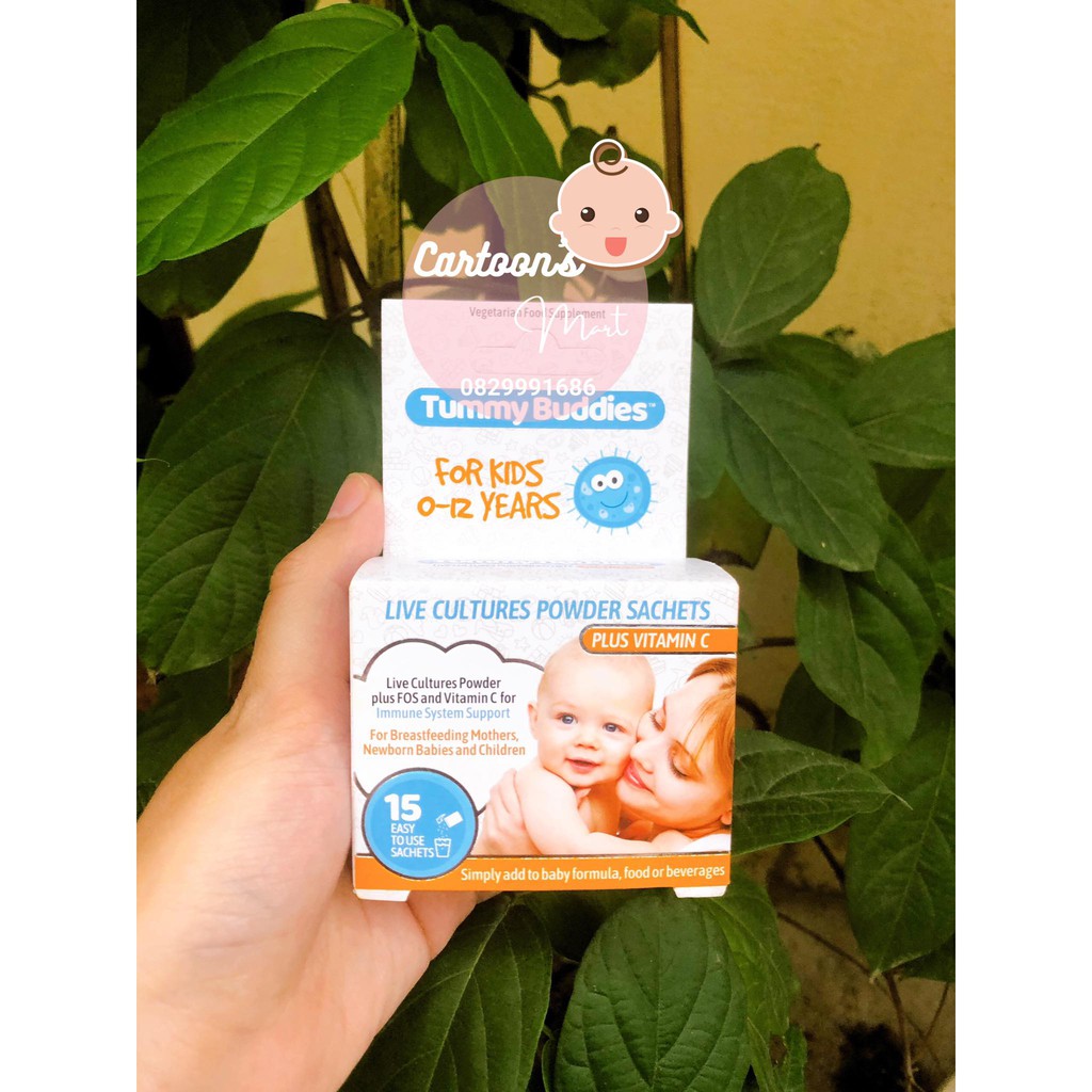 Men Vi Sinh Tummy Buddies Hàng Chính Hãng Hộp 15 Gói