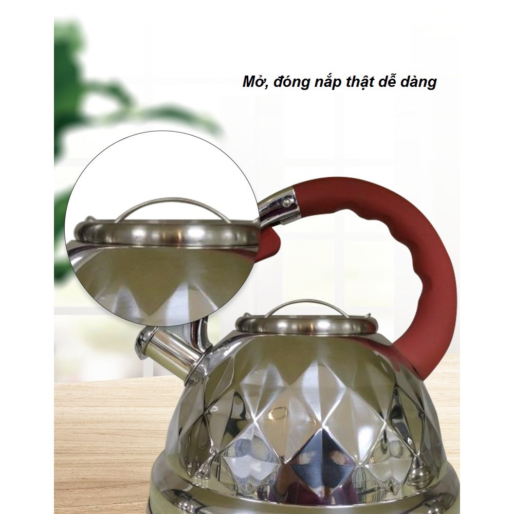[ SP MỚI ] Ấm đun nước, pha trà, pha cà phê Kaisa Villa dung tích 3.5L - Dùng được cho bếp từ