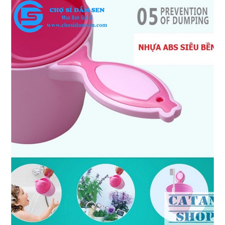 Ca nước vòi sen, Ca múc nước tắm bé có nắp gầu vòi sen  B03-CNVS Giao màu ngẫu nhiên