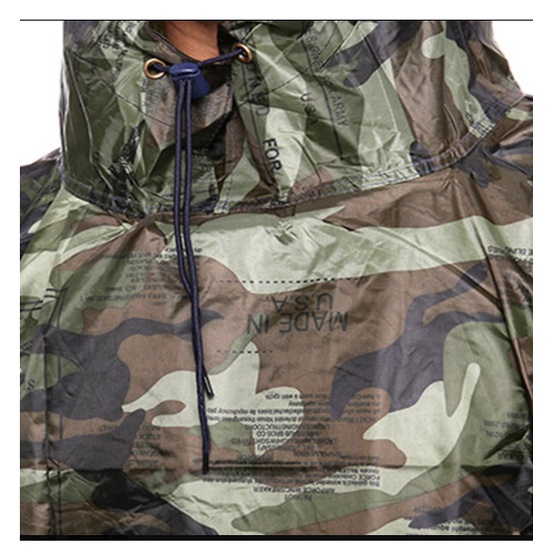 Áo Mưa BÍT LÍNH Rằn Ri Vải Dù Cao Cấp Áo Mưa 1 Người MINISHOP AM09