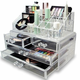 Kệ đựng mỹ phẩm 4 tầng mica