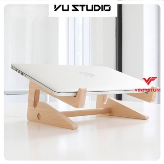 Giá Đỡ Macbook, Kệ Laptop Bằng Gỗ Thông Cao Cấp, Chắc Chắn Loại 2 Tầng