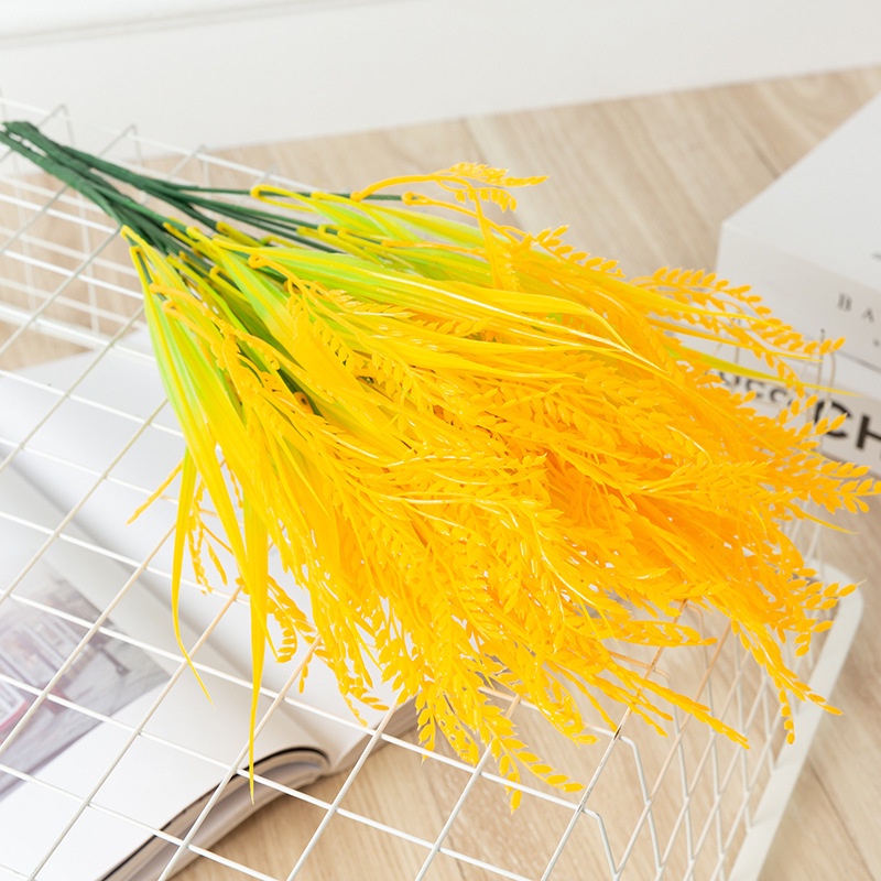 Hoa giả/Hoa lụa - Bông lúa vàng bằng nhựa cao cấp, trĩu bông decor trang trí nhà, của hàng, sự kiện, phụ kiện chụp ảnh..