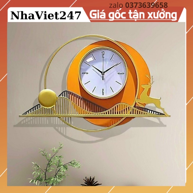 Đồng Hồ Treo Tường Trang Trí Mã 2164-Kt 80x60cm-đồng hồ tranh đẹp,giá rẻ-quà tặng ý ngĩa-hàng nhập khẩu -bh 5 năm