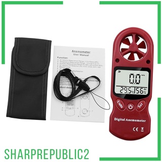 Digital Anemometer Handheld Wind Speed Meter for Measuring Wind Speed Black