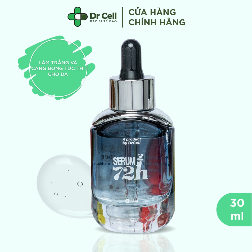 Serum Truyền Trắng 72h Dr Cell, Dưỡng Trắng Da Nhanh Chóng, Dưỡng Ẩm, Ngăn Ngừa Lão Hóa, Mờ Thâm Nám , lọ 5ml - 30ml