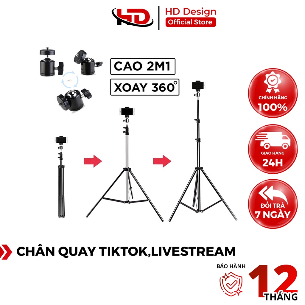 Chân Quay Tiktok Hỗ Trợ Livetream Chụp Ảnh Quay Video , Hàng Loại 1 Cao Cấp - Chính Hãng HD DESIGN