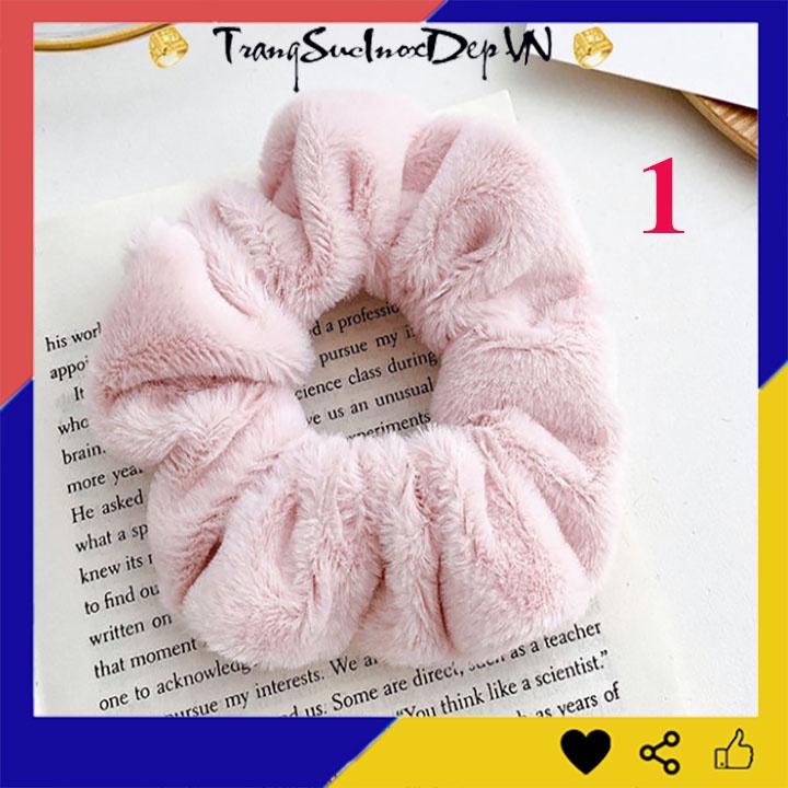 Dây buộc tóc, cột tóc scrunchies vải nhung dễ thương phong cách Hàn Quốc nhiều mẫu dễ chọn