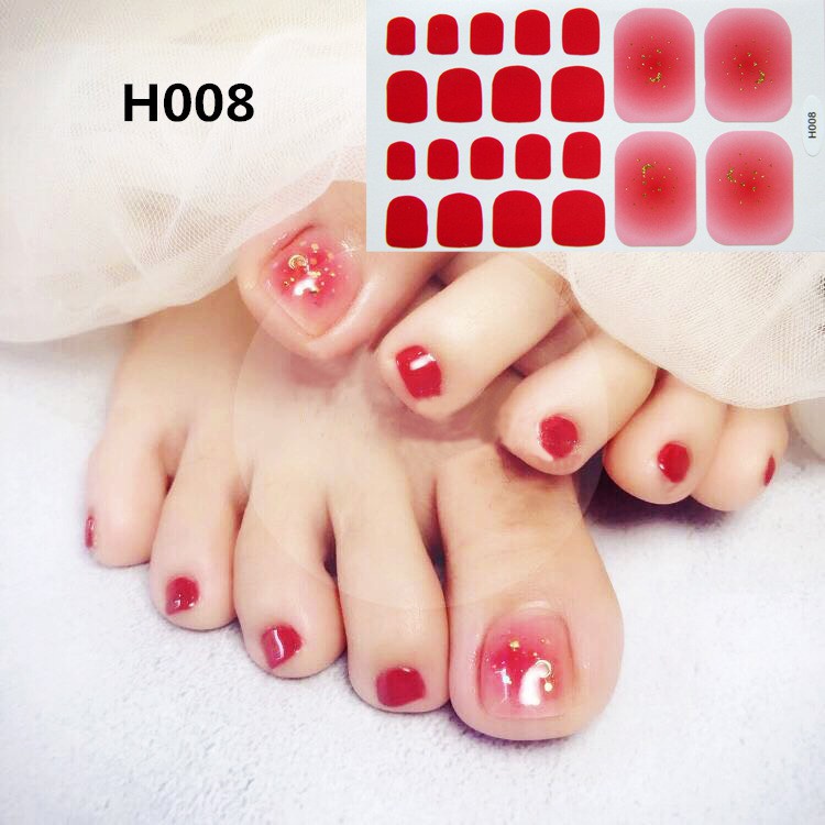 Dán Móng Chân | Nail Sticker 3D Chống Thấm Nước Tặng Dũa [ H ]