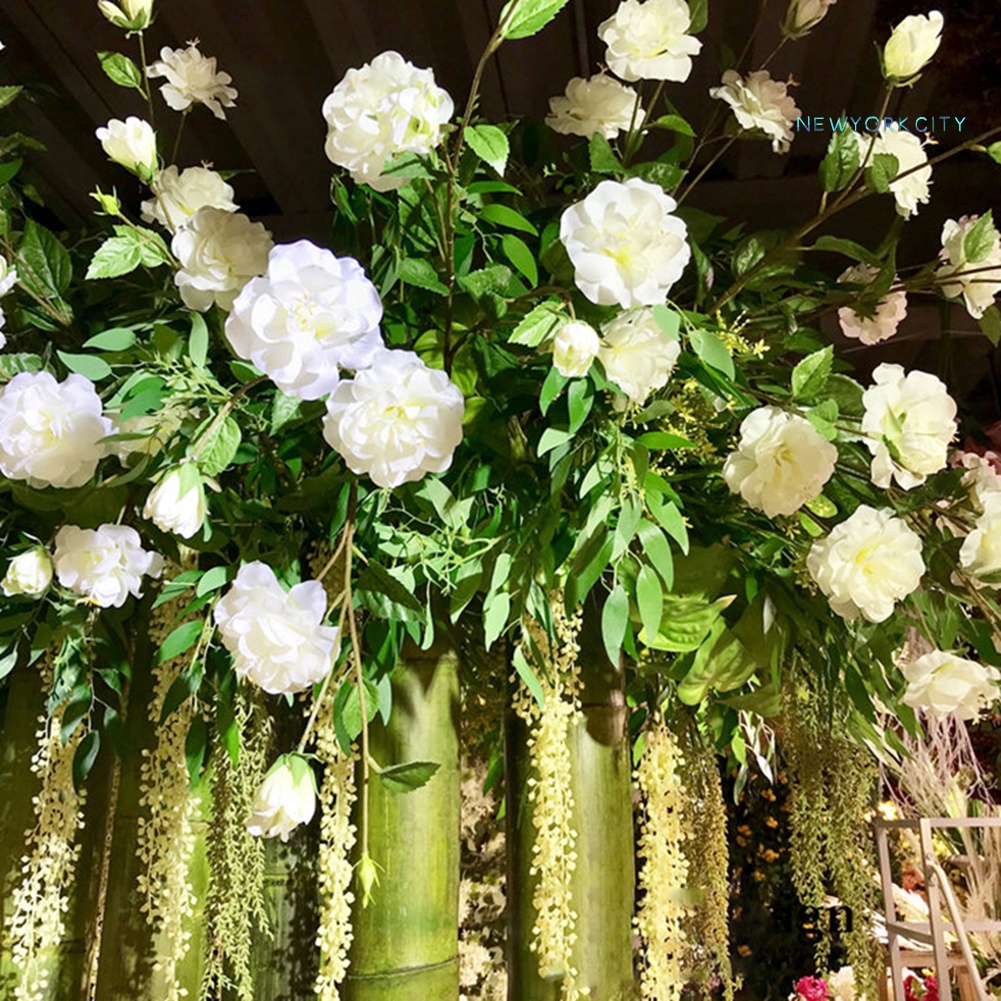 1 Nhánh Lá Liễu Nhân Tạo Trang Trí Nhà Cửa/Sân Vườn/Tiệc Cưới DIY