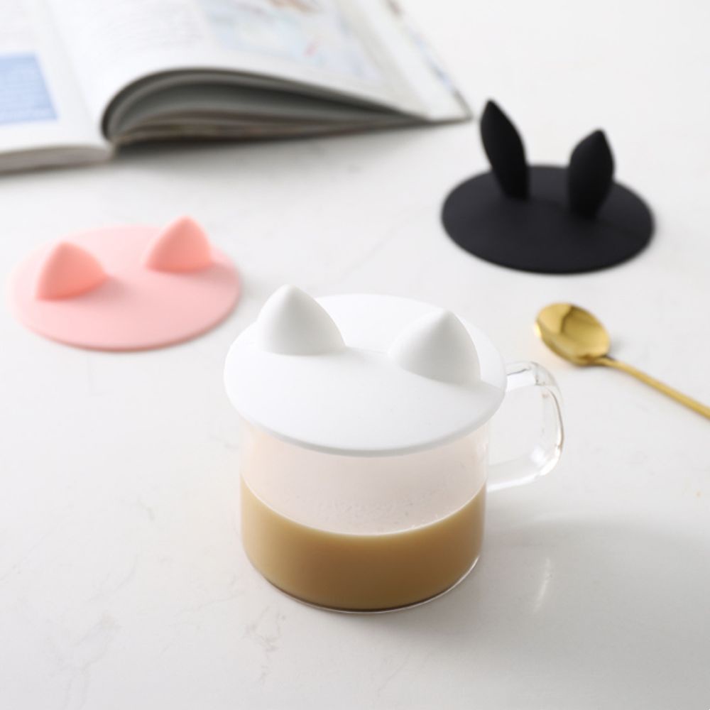 Nắp Đậy Cốc Nước Giữ Nhiệt Không Độc Hại Hình Tai Thỏ Có Thể Tái Sử Dụng Ốp