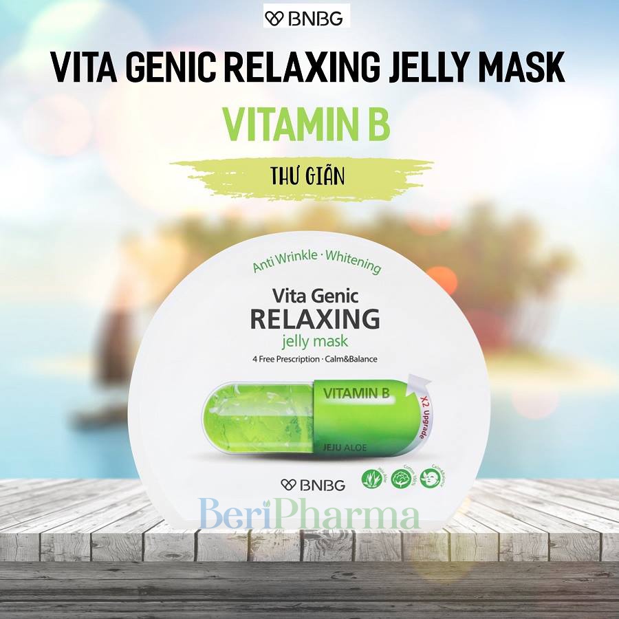 ✅ BNBG Mặt Nạ Thạch Cấp Ẩm, Phục Hồi Da Vita Genic Relaxing Jelly Mask 30Ml