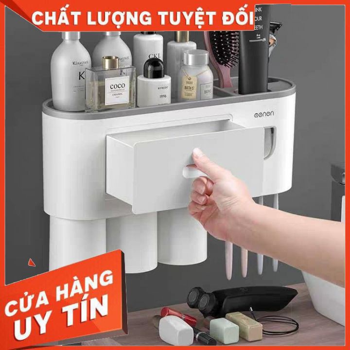 Bộ Nhả Kem Đánh Răng Tự Động, Kệ Để Đồ Phòng Tắm Cao Cấp