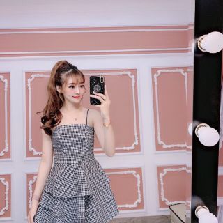 Đầm 2 dây tầng