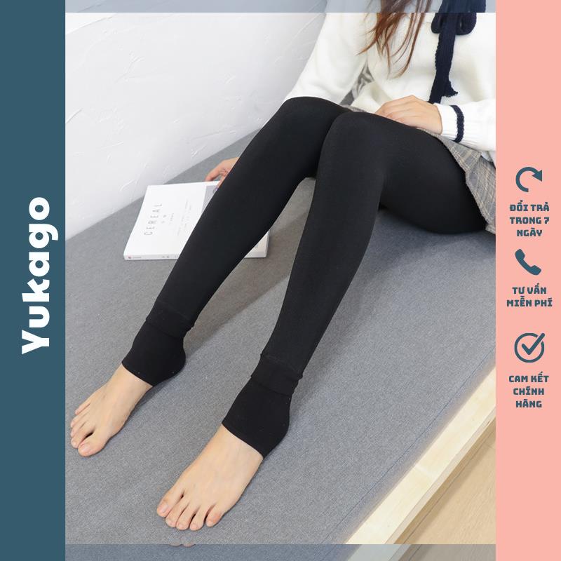 Quần legging quần tất lót lông nữ lưng cao hàng cạp cao cấp ấm áp YUKAGO SB1259