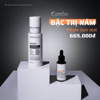 MẪU MỚI combo xoá nám trắng da  detox blanc