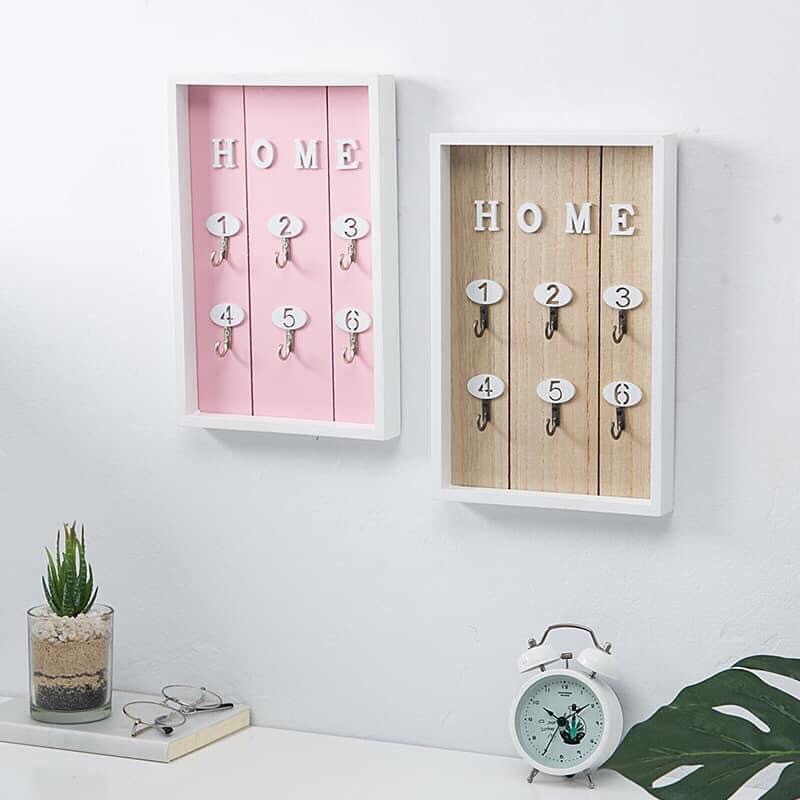 Kệ Móc chìa khoá full gỗ vintage kích thước lớn TẶNG kèm đinh decor không cần khoan tường