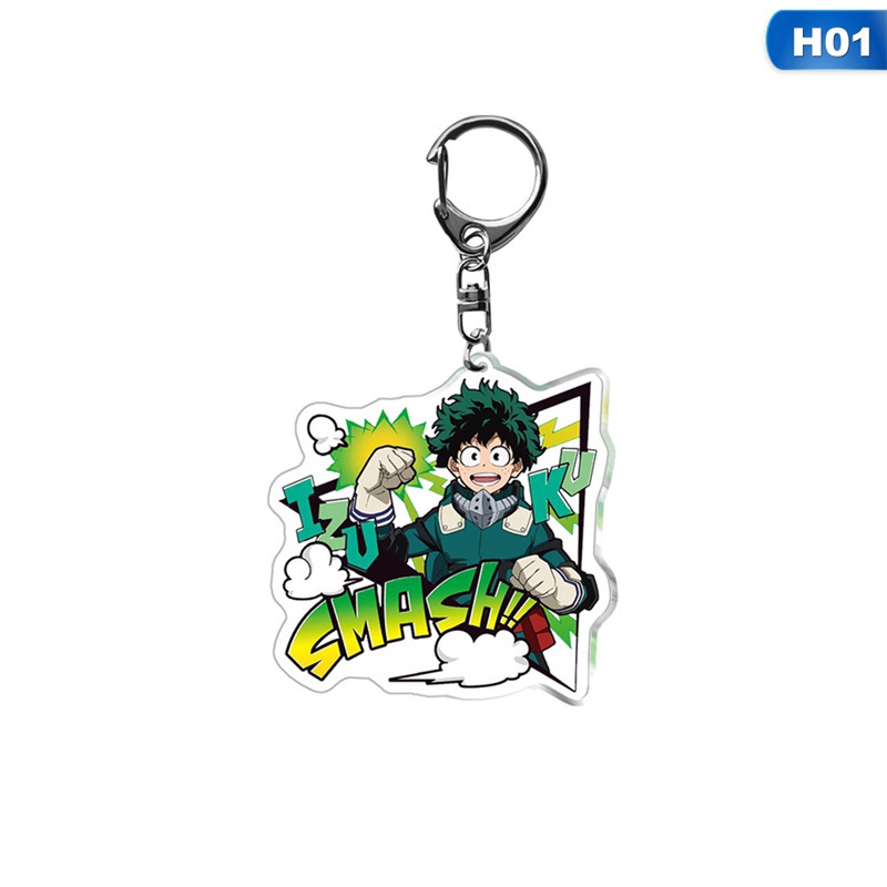Móc khóa acrylic hình gấu trúc My Hero Academia thời trang