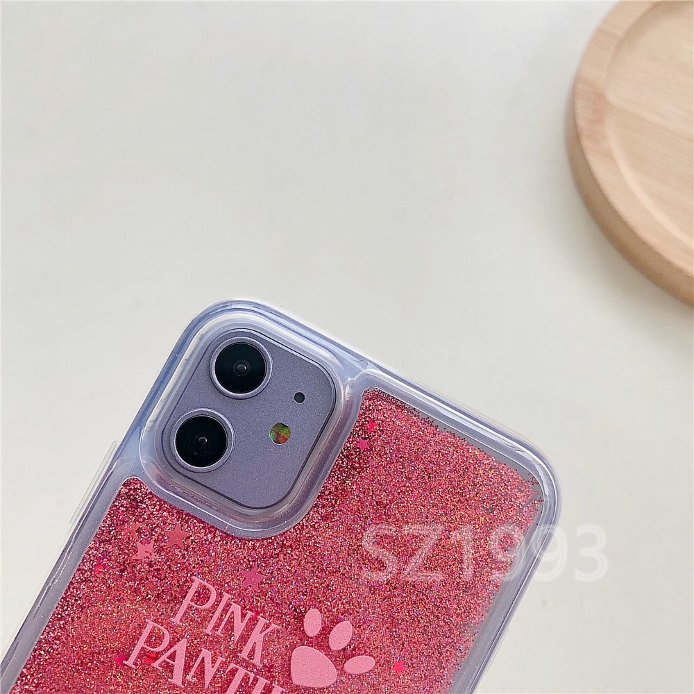 Ốp điện thoại TPU dạng lỏng họa tiết báo hồng Panther cho OPPO A92S 92 52 91 31 REALME 5 REALME5I RENO 4 RENO 4 PRO