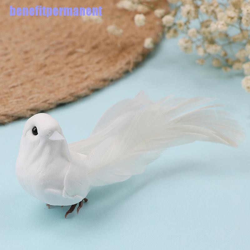 Mô hình chú chim nhỏ bằng xốp phối lông vũ nhỏ xinh dùng làm phụ kiện trang trí