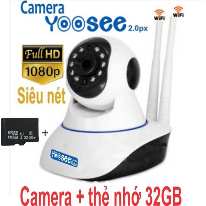 [COMBO] Camera Yoosee 3 Râu Full HD 720P + Thẻ Nhớ 32G | WebRaoVat - webraovat.net.vn