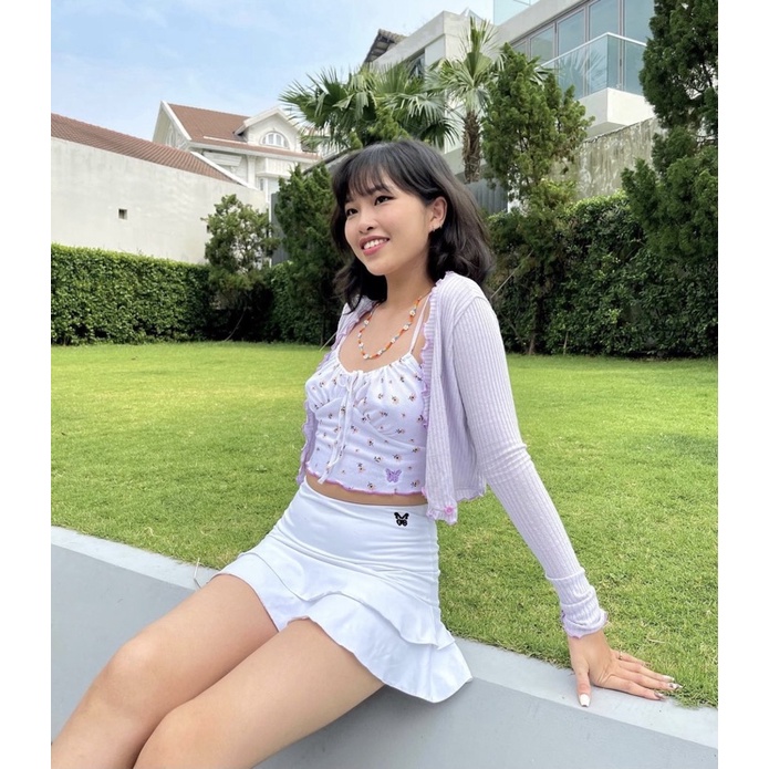 Áo BELLA TOP tay dài form Croptop